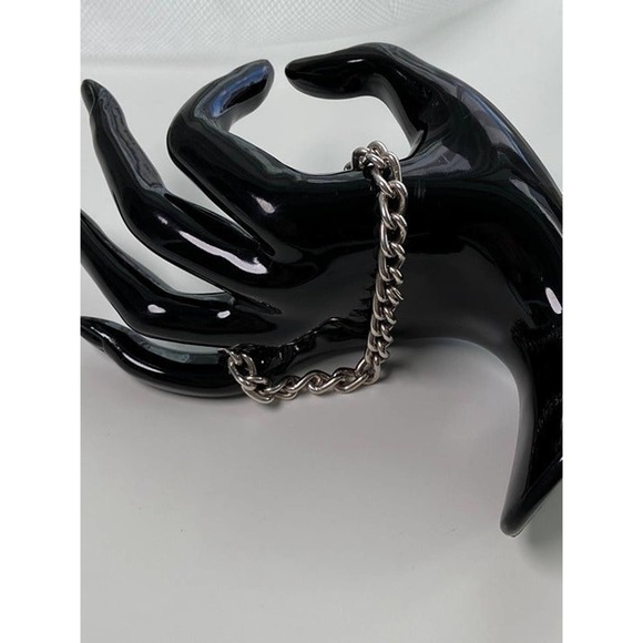 Vintage Sterling Silver Heart Clasp Lock Padlock Charm Bracelet LOCKET - Picture 9 of 9